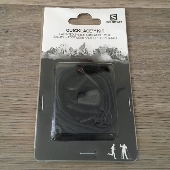 Salomon Quicklace Kit System (Adult Unisex, Black) - Genuine - Brand NEW Sealed - Picture 1 of 2